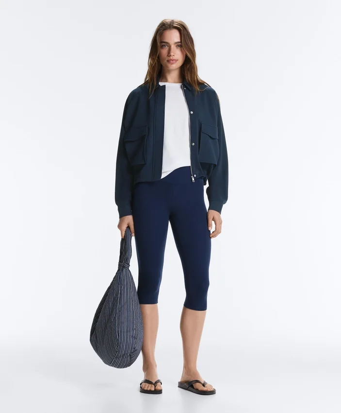 Veste à poches en piqué de coton Veste à poches en piqué de coton