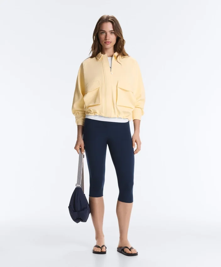 Veste à poches en piqué de coton Veste à poches en piqué de coton