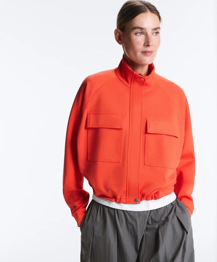 Veste à poches en piqué de coton Veste à poches en piqué de coton
