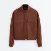 Veste à poches en piqué de coton Veste à poches en piqué de coton