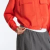 Veste à poches en piqué de coton Veste à poches en piqué de coton