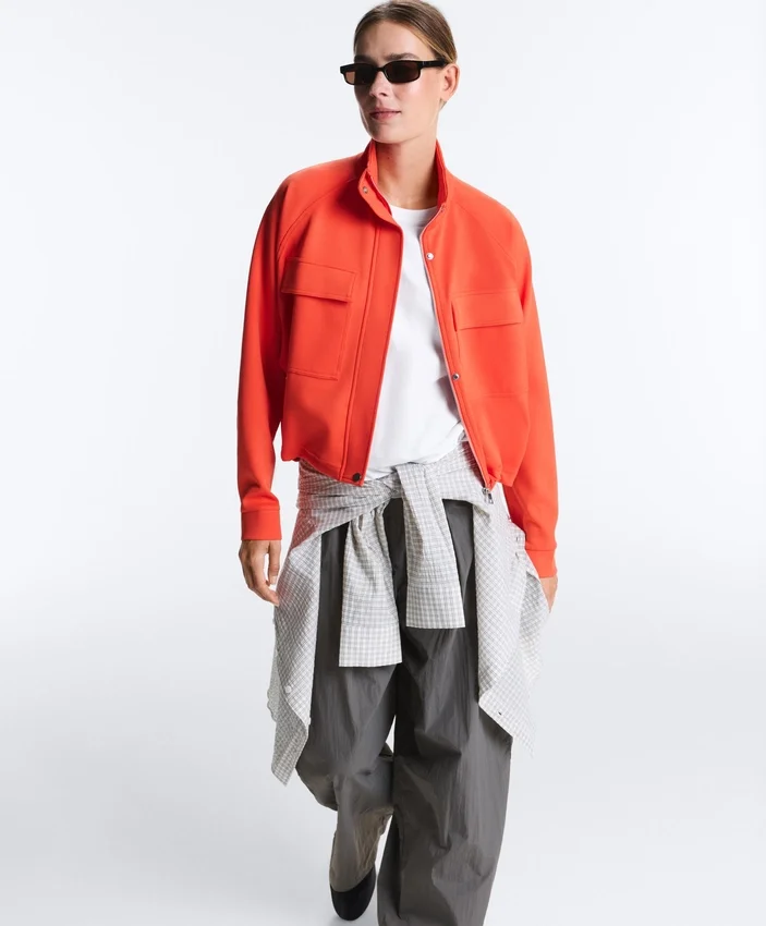 Veste à poches en piqué de coton Veste à poches en piqué de coton