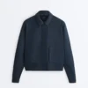 Veste à poches en piqué de coton Veste à poches en piqué de coton
