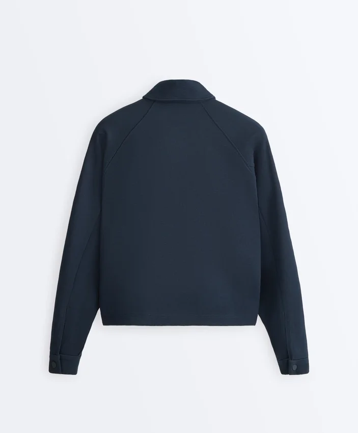 Veste à poches en piqué de coton Veste à poches en piqué de coton