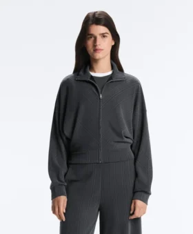Veste à rayures asymétriques en modal