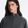 Veste à rayures asymétriques en modal