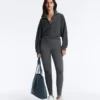 Veste à rayures asymétriques en modal