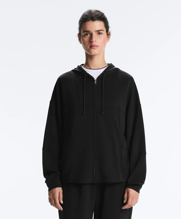 Veste Soft Touch à capuche en modal Veste Soft Touch à capuche en modal