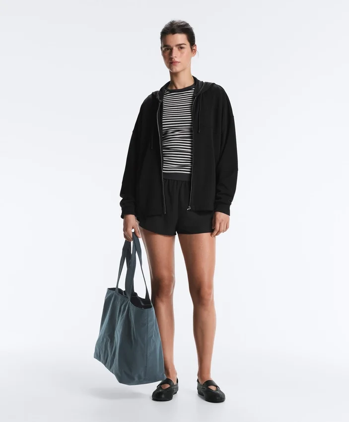 Veste Soft Touch à capuche en modal Veste Soft Touch à capuche en modal