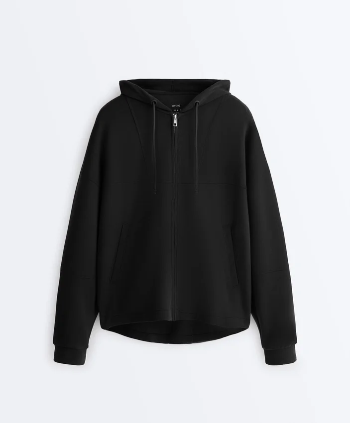 Veste Soft Touch à capuche en modal Veste Soft Touch à capuche en modal