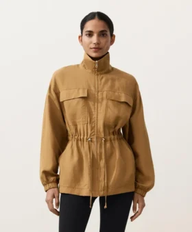 veste taille fronce en mlange de lyocell et 24 de lin 1 2 280x339 - Veste &agrave; taille fronc&eacute;e en m&eacute;lange de lyocell et 24 % de lin
