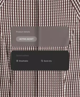 Veste technique à carreaux
