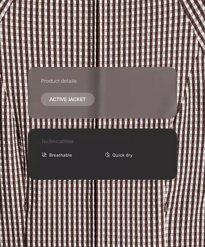 Veste technique à carreaux Veste technique à carreaux