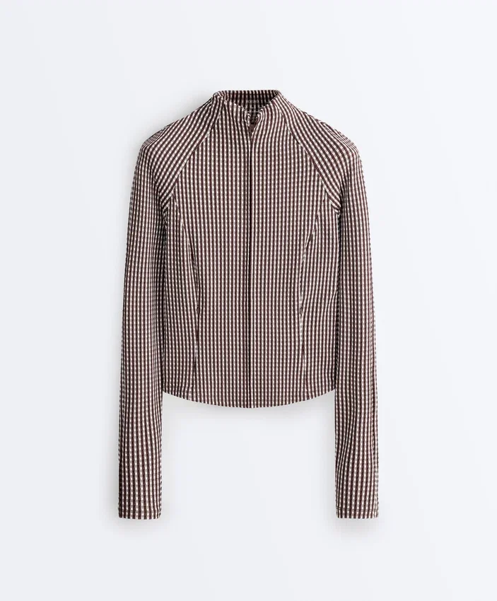 Veste technique à carreaux Veste technique à carreaux