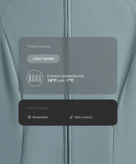 Veste technique légère et chaude