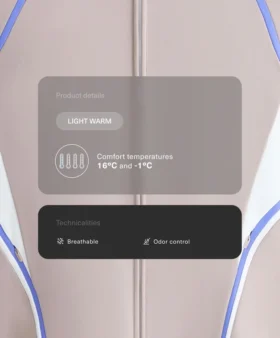 Veste technique légère et chaude à contraste