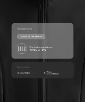 Veste technique longue ultra-chaude sans coutures