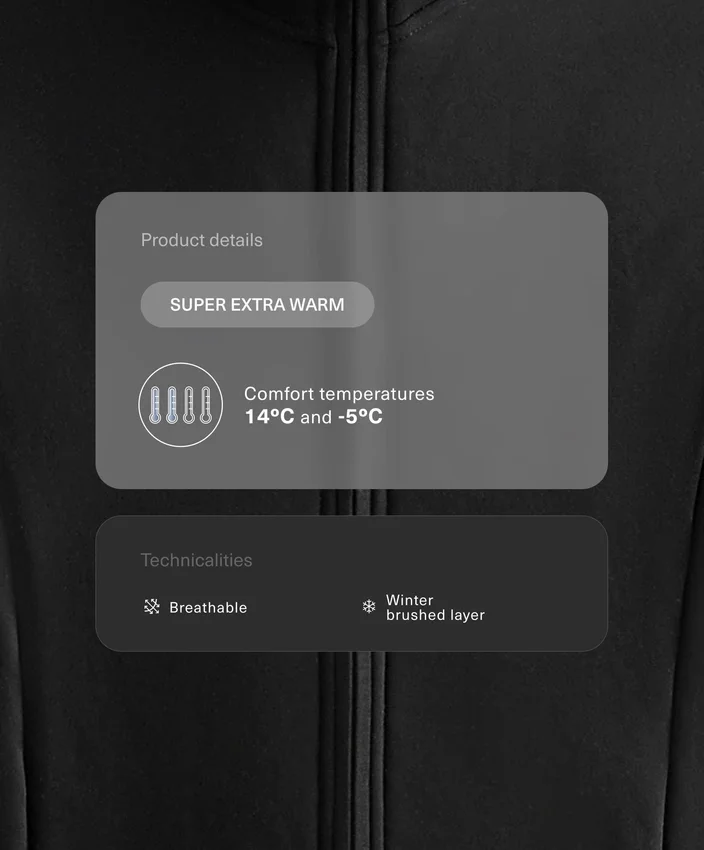 Veste technique longue ultra-chaude sans coutures Veste technique longue ultra-chaude sans coutures