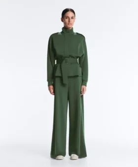 Veste utilitaire en twill avec ceinture Veste utilitaire en twill avec ceinture