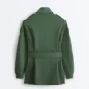 Veste utilitaire longue avec ceinture en sergé Veste utilitaire longue avec ceinture en sergé