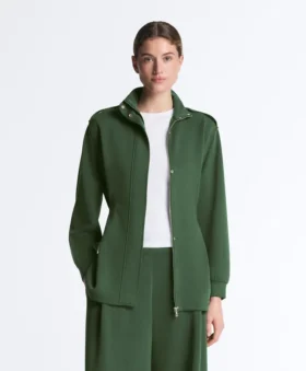 Veste utilitaire longue avec ceinture en sergé