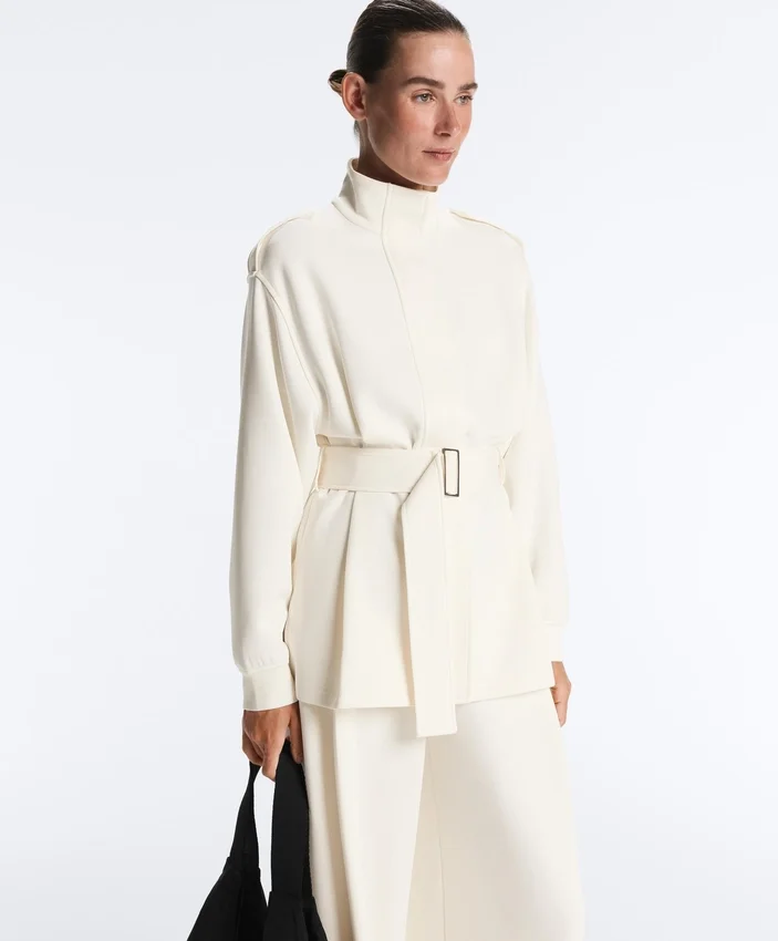 Veste utilitaire longue avec ceinture en sergé Veste utilitaire longue avec ceinture en sergé