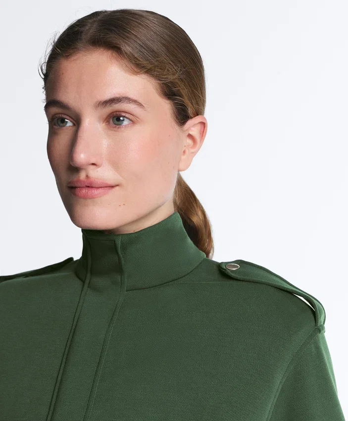 Veste utilitaire longue avec ceinture en sergé Veste utilitaire longue avec ceinture en sergé