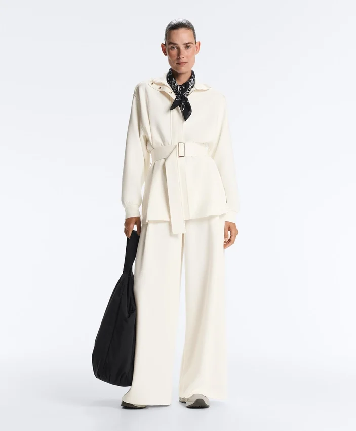 Veste utilitaire longue avec ceinture en sergé Veste utilitaire longue avec ceinture en sergé