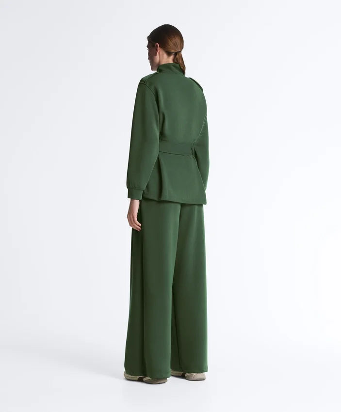Veste utilitaire longue avec ceinture en sergé Veste utilitaire longue avec ceinture en sergé