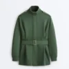 Veste utilitaire longue avec ceinture en sergé Veste utilitaire longue avec ceinture en sergé